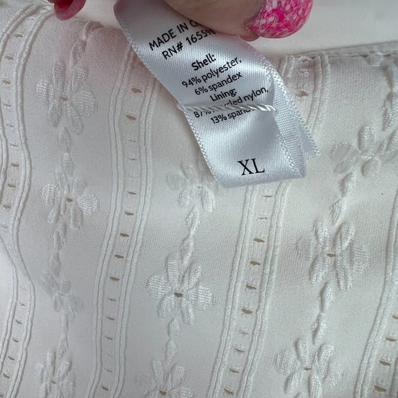 NWT Andie Swim The 90s High Waisted Bottom Coco Cream Eyelet Size XL NEW - Picture 9 of 13